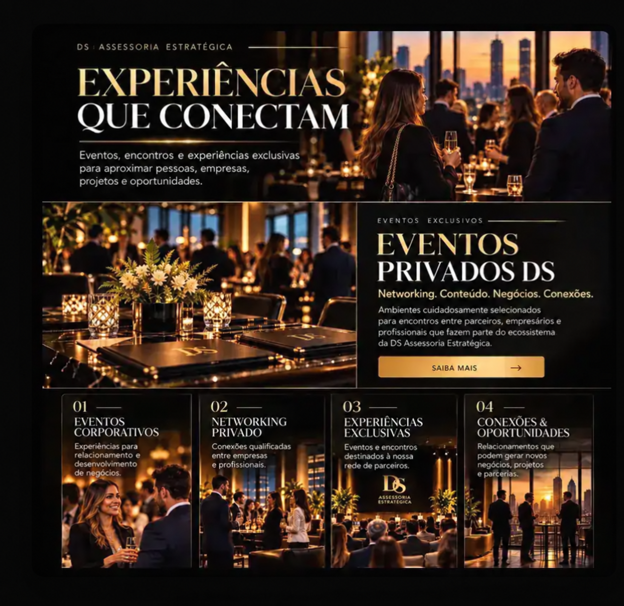 Eventos e experiências exclusivas